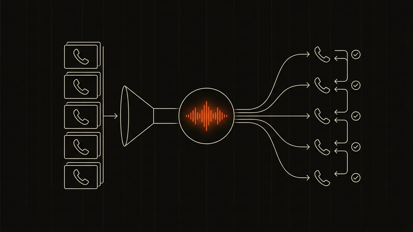 Diagram: An outbound voice agent had to call at campaign scale without dropping calls.
